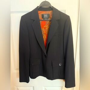 Herve Leger Paris Black Wool Blend Blazer Size 4